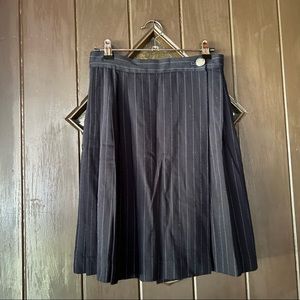 MOVING SALE! Vintage pleated high waist pin stripe skirt